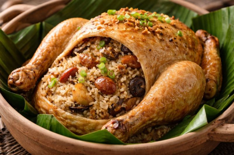 整隻土雞塞糯米怎麼做？軟Q米飯吸滿雞汁的秘訣