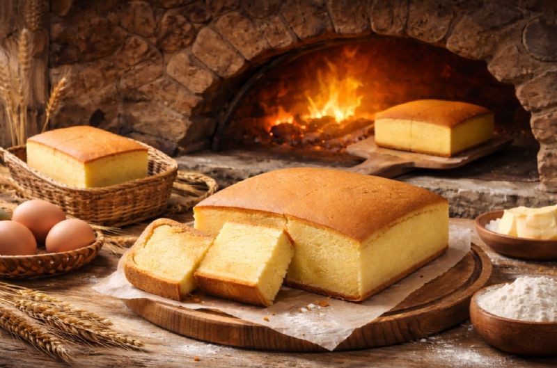 傳統窯烤古味蛋糕，土雞蛋帶出濃郁蛋香