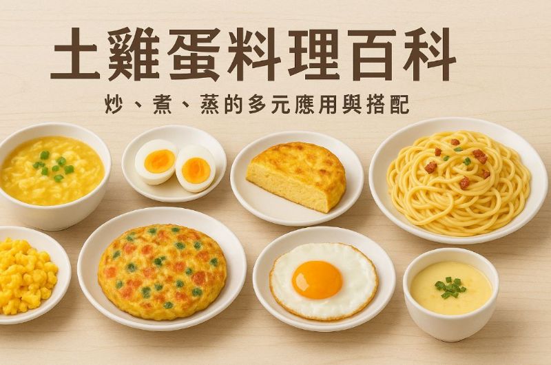 土雞蛋料理百科｜炒、煮、蒸的多元應用與搭配建議