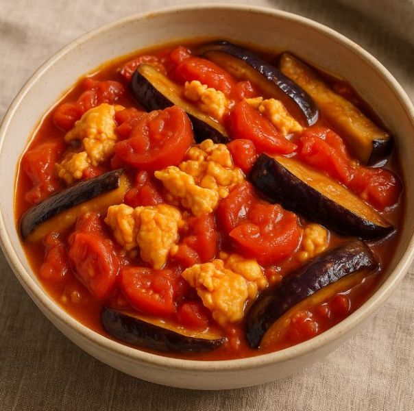 家常菜簡單烹調，大大滿足｜番茄土雞蛋茄子