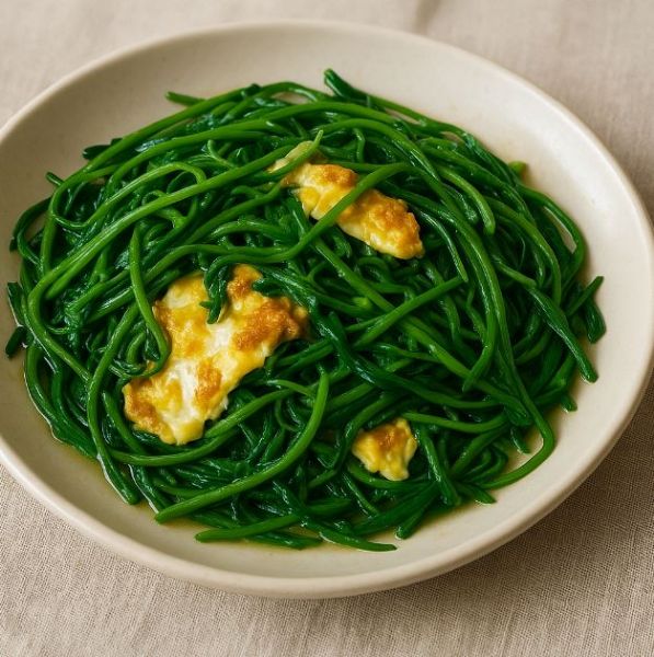 養生料理推薦｜苦茶油煎土雞蛋搭配龍鬚菜食譜