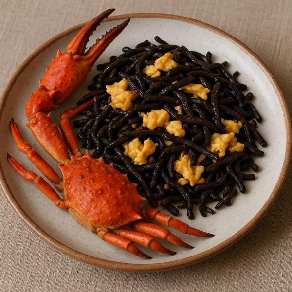 秋季限定的幸福滋味：土雞蛋、松葉蟹、雨來菇的美味交響曲