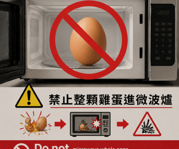 整顆雞蛋進微波爐超危險！爆炸原因與避免方法