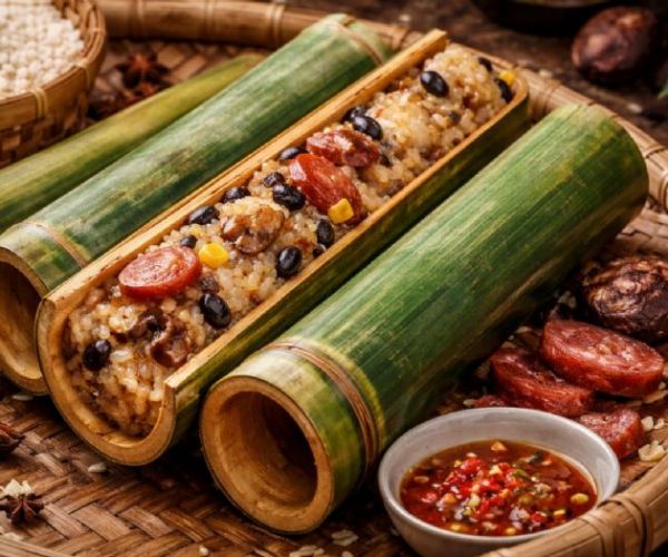 野炊感滿滿！放山雞竹子糯米傳統風味料理完整教學