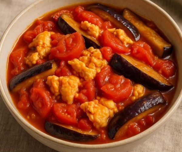 家常菜簡單烹調，大大滿足｜番茄土雞蛋茄子